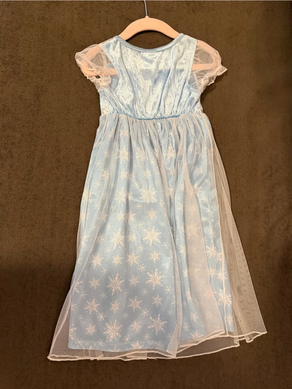 Disney Light Blue Princess Costume Dress with Sheer Tulle